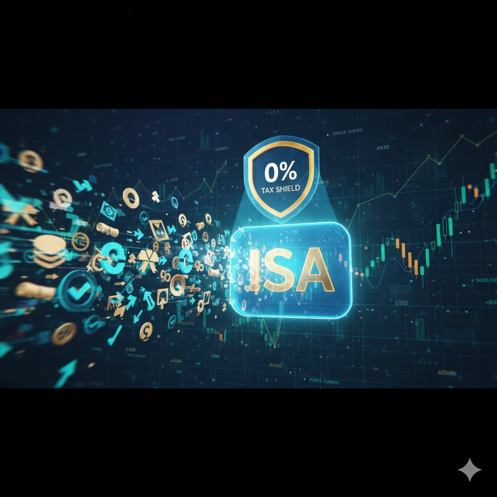 ISA 계좌로 금융 자산이 모여 0% 세금 혜택을 받는 모습을 상징하는 일러스트`
* **생성 의도:** 글의 핵심 주제인 'ISA 계좌의 절세 혜택'을 한눈에 보여주어 독자의 시선을 사로잡고 글의 기대감을 높입니다.